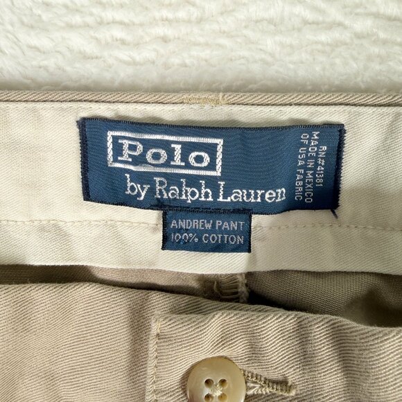 Polo Ralph Lauren Pleated Chino Andrew Pants Men's 40/34 (38/32) Cotton NWT - Picture 1 of 10